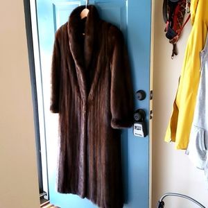 Ankle length mink coat